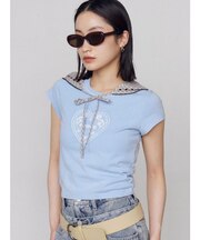 エンブレムハートパッチTシャツ