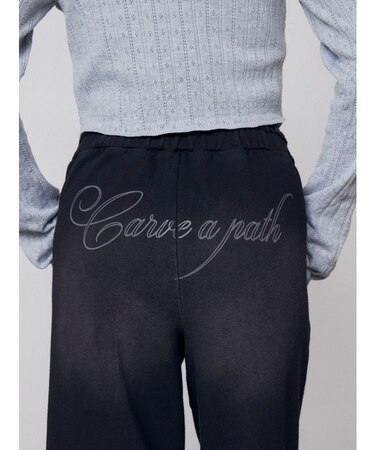 レイヤードロゴスウェットパンツ