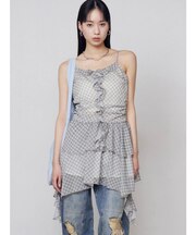 シアーラッフルキャミロングトップ