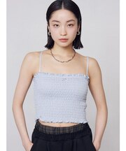 シャーリングクロップキャミソール