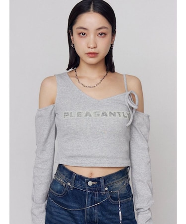 レイヤードロゴロングスリーブTシャツ