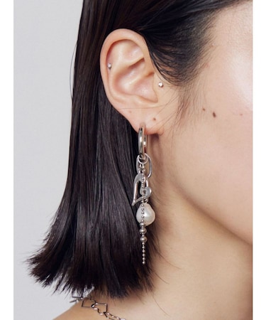 ミックスチャームフープピアス