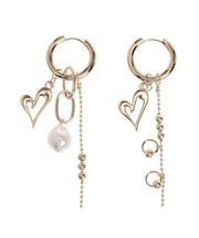 ミックスチャームフープピアス