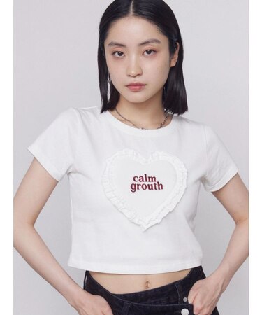 ハートフリルロゴTシャツ