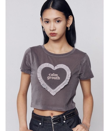 ハートフリルロゴTシャツ