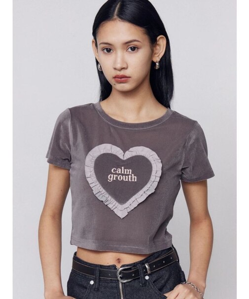 ハートフリルロゴTシャツ