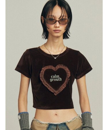 ハートフリルロゴTシャツ