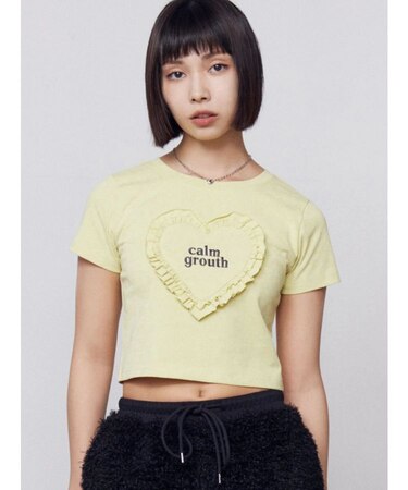 ハートフリルロゴTシャツ