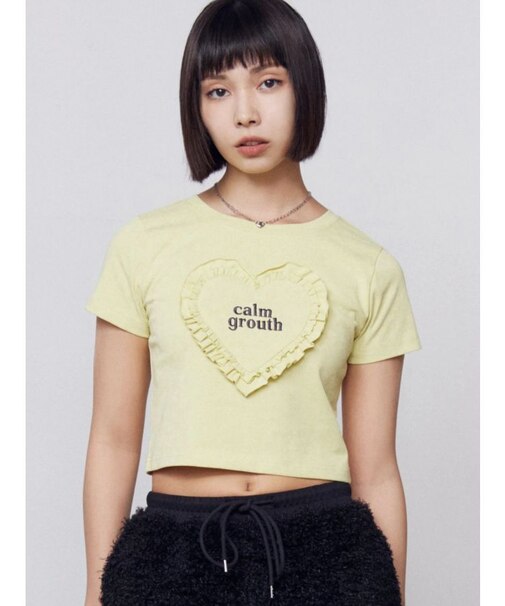 ハートフリルロゴTシャツ