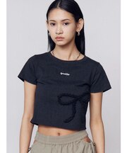 フリルパッチミニマルTシャツ