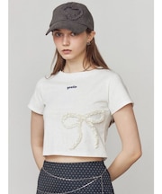 フリルパッチミニマルTシャツ