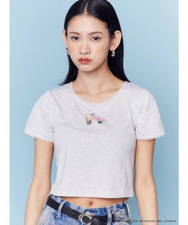 【日焼けHello Kitty&My Melody×EMODA】MINI LACE T/S