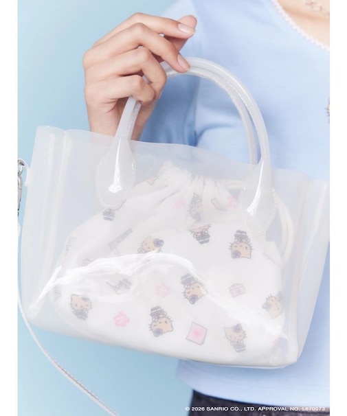 【日焼けHello Kitty×EMODA】CLEAR SHOULDER BAG