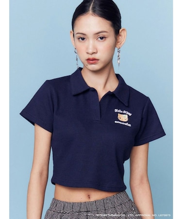 【日焼けHello Kitty×EMODA】SKIPPER HALF SLEEVE TOP