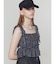 シアーベロアリボンフリルタンクトップ