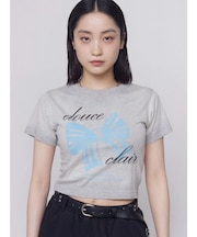 リボンプリントTシャツ