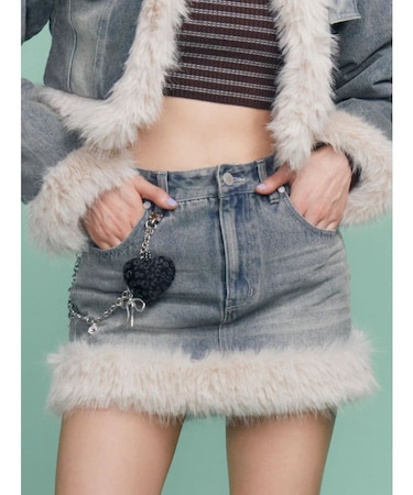 ドッキングデニムミニスカート