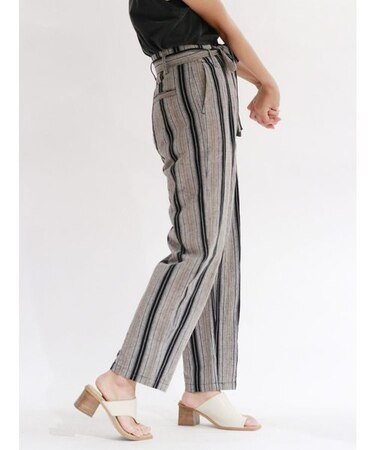 マルチストライプテーパードパンツ