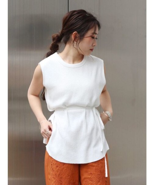 スリットネップハニカムタンクトップ