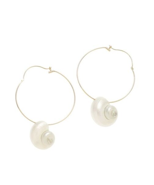 ビッグシェルフープピアス