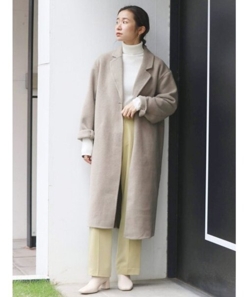 起毛ロングチェスターコート