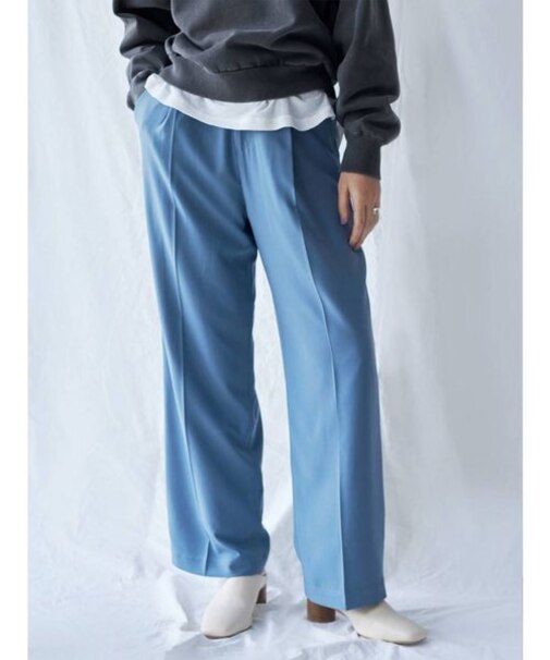 ハイウエストカラータックパンツ