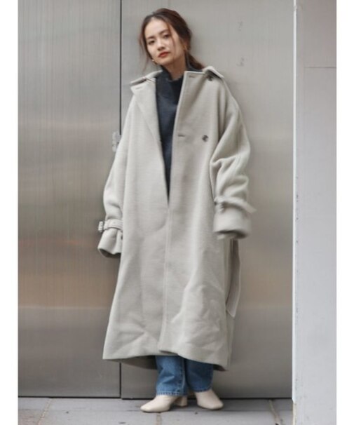 スリーブボリュームステンカラーコート