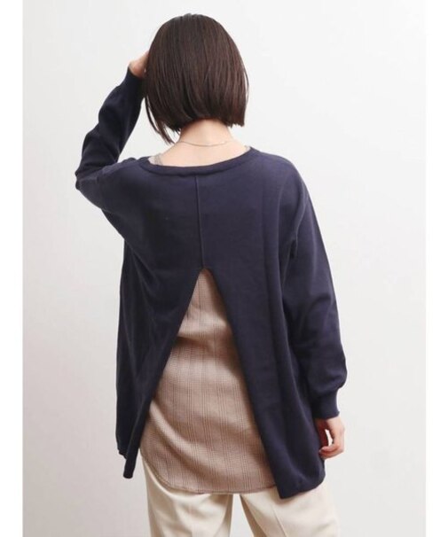 ハイゲージデザインスリットニット