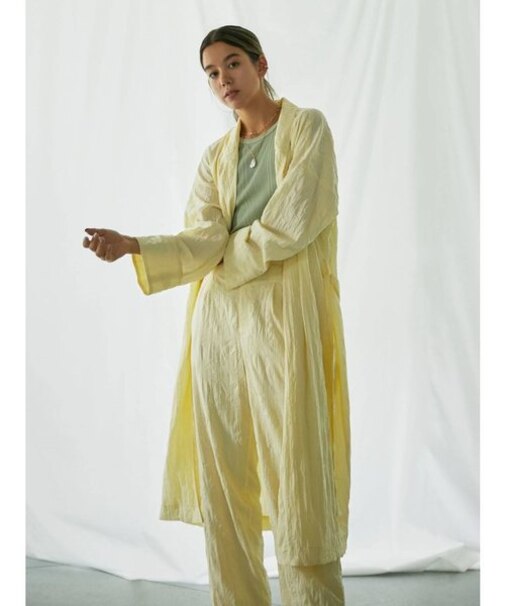 シワサテンロングガウンコート