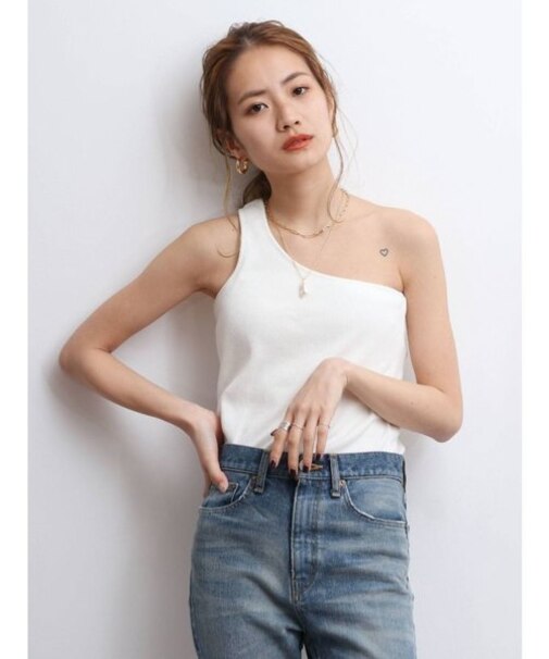 ワンショルダータンクトップ