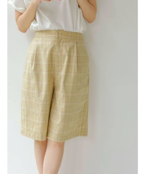 チェックハーフパンツ