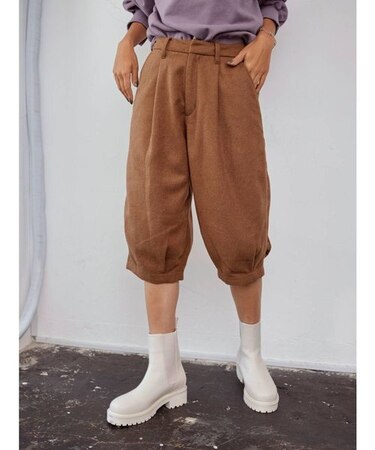 タックハーフパンツ