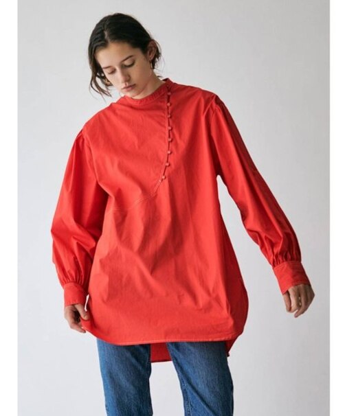 バイカラーステッチシャツ