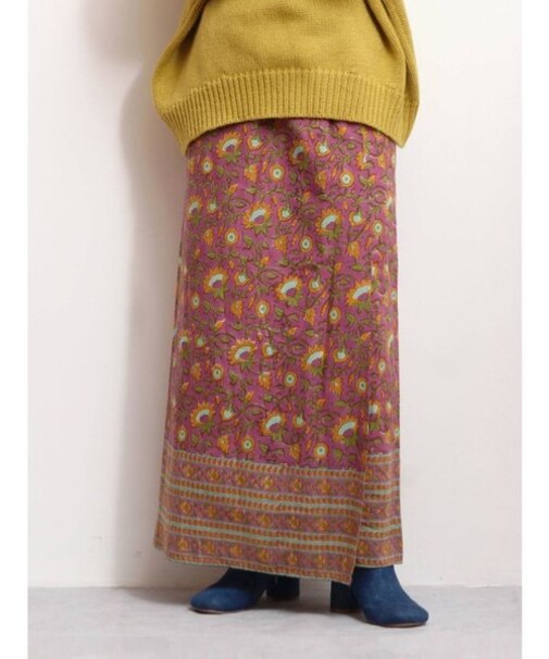 エスニックスリットデザインスカート