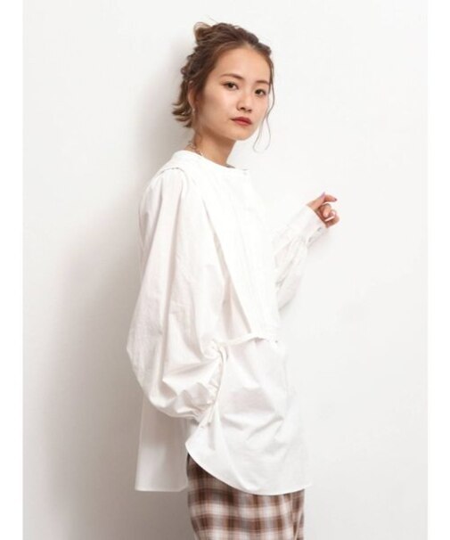 ヨークデザインピンタックシャツ