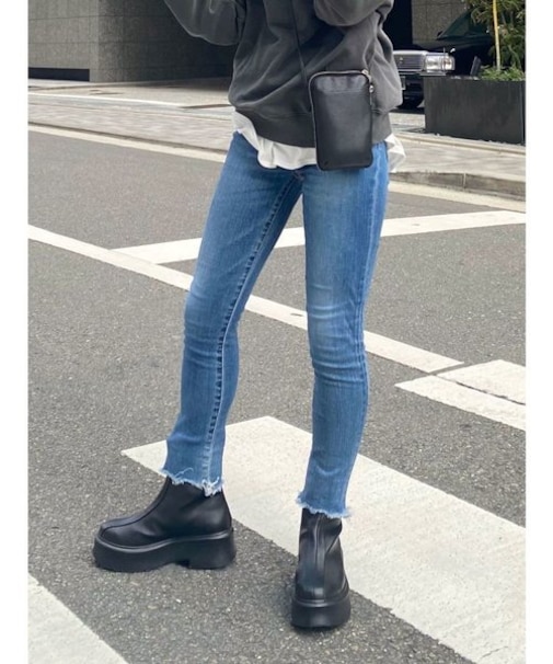 ハイウエストフレイドヘムストスリ