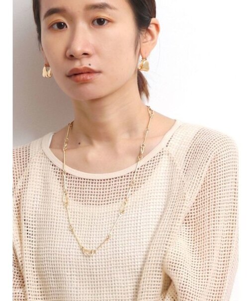 デザインチェーンロングネックレス