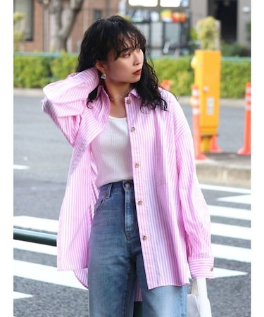 WEB限定】ストライプルーズシャツ｜アングリッドの通販｜&mall（アンド 