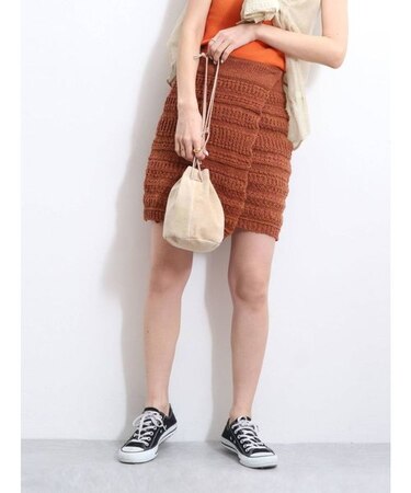 ニットラップミニスカート