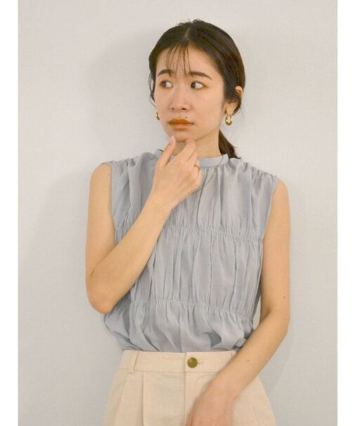 【WEB限定】ノースリティアードギャザーブラウス