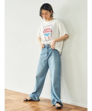 ハイウエストオーガニックコットンルーズデニム