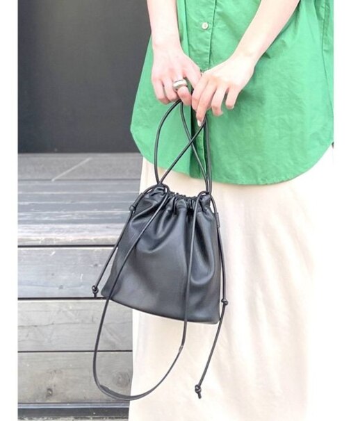 ショルダー巾着カラーバッグ