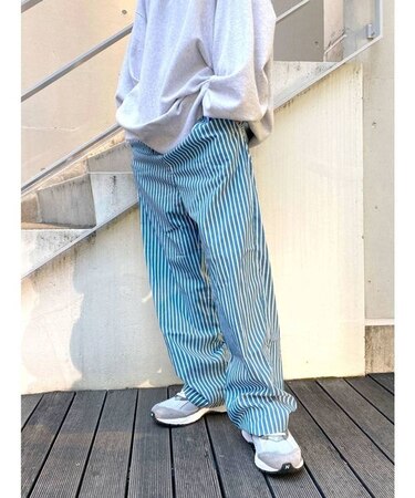 ルーズラフストライプパンツ