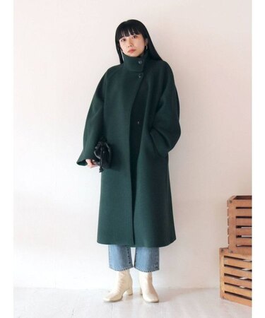 スタンドカラールーズコート