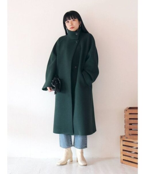 スタンドカラールーズコート