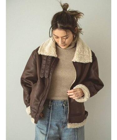 フェイクムートンボアブルゾン