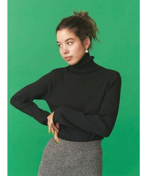 ウォッシャブルタートルニット