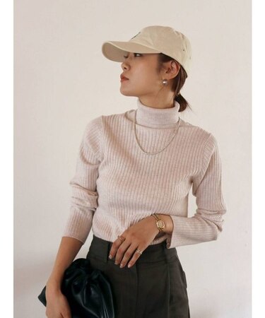 ウォッシャブルタートルニット