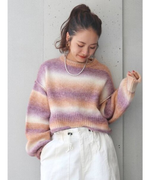 グラデーションショートニット
