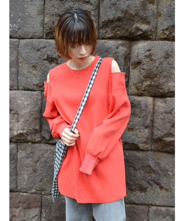 スリットデザインハニカムロングスリーブTee